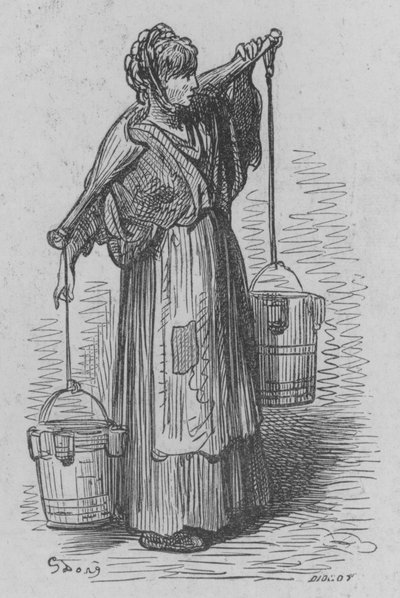 The Milkmaid by Gustave after Dore